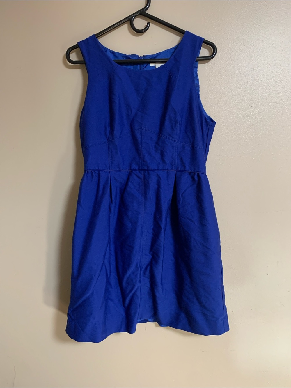 Sleeveless Royal Blue Fit & Flare Dress